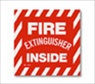 14X4 inches Self Adhesive Fire Extinguisher Inside sign