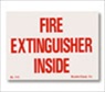 4" x 3 " Self Adhesive Fire Extinguisher Inside Sign