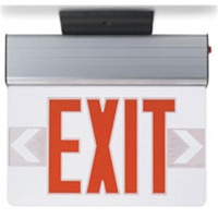 Red LED Edge lit exit sign supplied by Fire Extinguishers Chicago, protectco inc