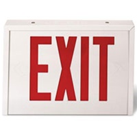 AC Red Exit sign with steel enclosure supplied by Fire Extinguishers Chicago, protectco inc