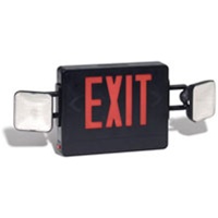 LED Black Emergency / Exit light supplied by Fire Extinguishers Chicago, protectco inc