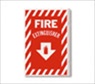 8" x 12" Rigid Plastic 90 Degree Angle Fire Extinguisher Sign