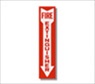 4" x 18" Self - Adhesive Fire Extinguisher Sign