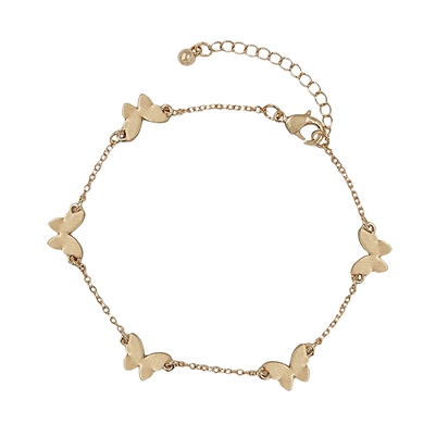 Gold Butterfly Anklet, Perfect for Summer!