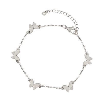 Silver Butterfly Anklet, Perfect for Summer!