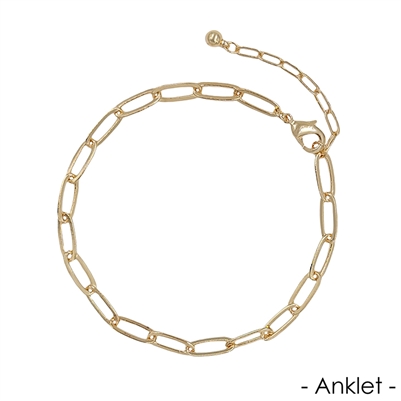 Gold Link Chain Anklet