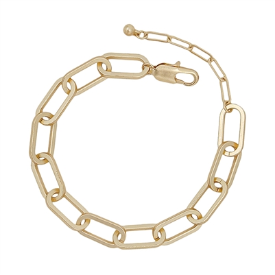 Thick Matte Gold Open Link Chain, Great for Layering!