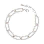 Silver Open Chain Bracelet