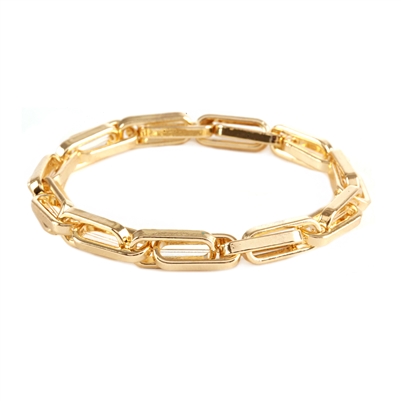 Gold  Metal Chain Stretch Bracelet