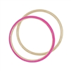 Hot Pink Color Coated Metal and Gold Set of 2 Bangles