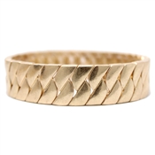 Worn Gold Textured Stretch Bracelet