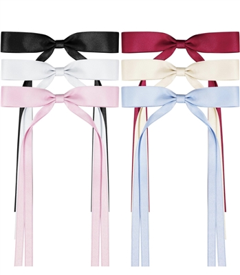 Set of 6 Silk Clip in Bows