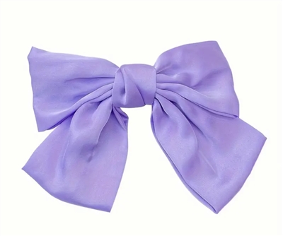 Lavender Silk Clip in Hair Bow