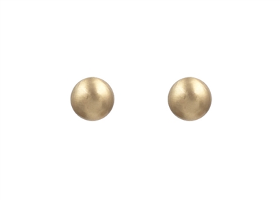 Satin Gold Ball Post Earring