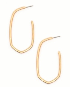 Matte Gold Geometric 2" Stud Earring