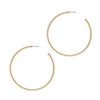 Matte Gold 3.5" Large Hoop Earring