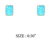 Light Blue Glass Crystal .5" Stud Earring