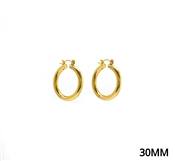 Shiny Gold 1.25"  Aluminum Water Resistant Hoop Earring