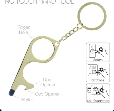 Gold No Touch Door with Stylist Key Ring