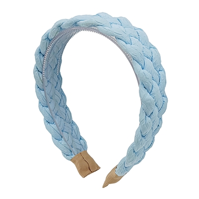 Light Blue Braided Fabric Headband, Very Popular!