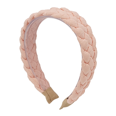 Light Pink Braided Fabric Headband, Very Popular!