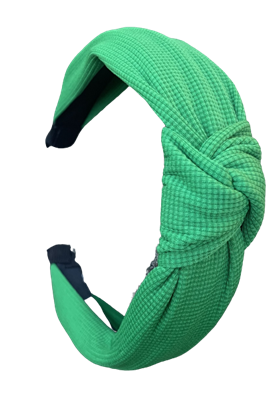 Green Textured Fabric Headband, Very Popular!