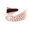 Pink Velvet with Pearls Headband, Very Popular!