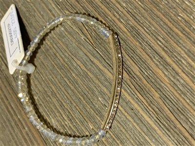Clear Crystals with Rhinestone Bar Bracelet