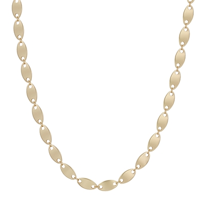 Satin Gold Flat Coin 16"-18" Necklace