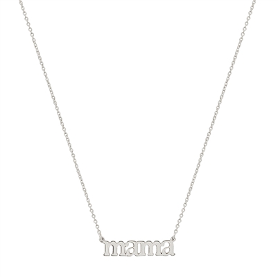 Silver 16"-18" Mama Necklace