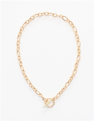 Gold Chain Toggle 16"-18" Necklace, Great for Layering!
