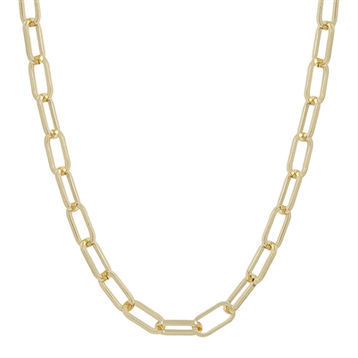 Gold Open Link Chain 16"-18"  Necklace