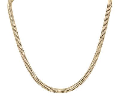 Gold Tube Snake Chain 16"-18" Necklace
