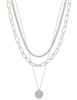 Silver Chain Layered Snake Chain Necklace