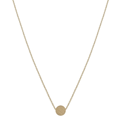 Matte Gold Coin Simple 16"-18"  Necklace