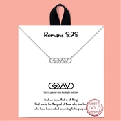 "God is greater than the highs and lows" Silver Symbol 16"-18" Necklace