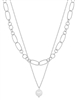 Silver Link Chain with Freshwater Pearl 16"-18" Necklace