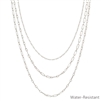 Silver Layered Set of 3 Water Resistant 16"-18" Necklace