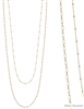 Water Resistant Two Layered Gold Beaded 28", 34" Necklace