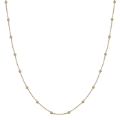 Water Resistant Gold Beaded 16"-18" Necklace
