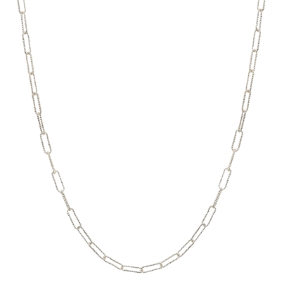 Silver Thin Chain 16"-18" Necklace, Great for Layering