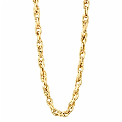Gold Metal Interlocking Chain 16"-18" Necklace