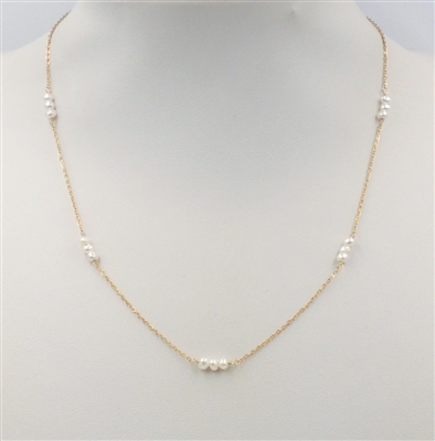Stainless Steel Seed Bead Chain 16"-18" Necklace