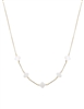 Gold Chain with Pearlized Clover Shell 16"-18" Necklace