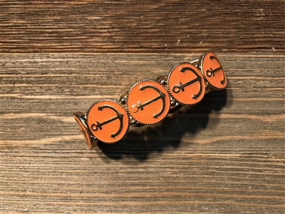Orange Anchor Stretch Bracelet