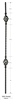 Milan Collection - 1002: 44" Edge Hammered Double Basket Baluster  | Stair Part Pros