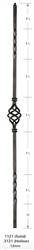 Palermo 1121: 44" Solid Double Twist Baluster w/ Single Basket  | Stair Part Pros