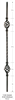 Palermo 1122: 44" Solid Single Twist Baluster w/ Double Basket  | Stair Part Pros