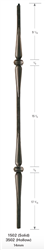 Marsala 1502: 44" Solid Spoon Baluster w/ Double Knuckle  | Stair Part Pros