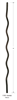 Iron Stair Baluster Parts - 1707: Solid Squiggle Baluster | Stair Part Pros
